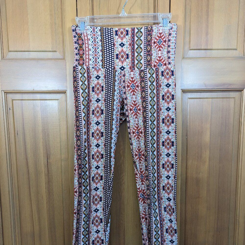 Leggings Size XS Ultra Flirt Multicolor Southwestern Pattern